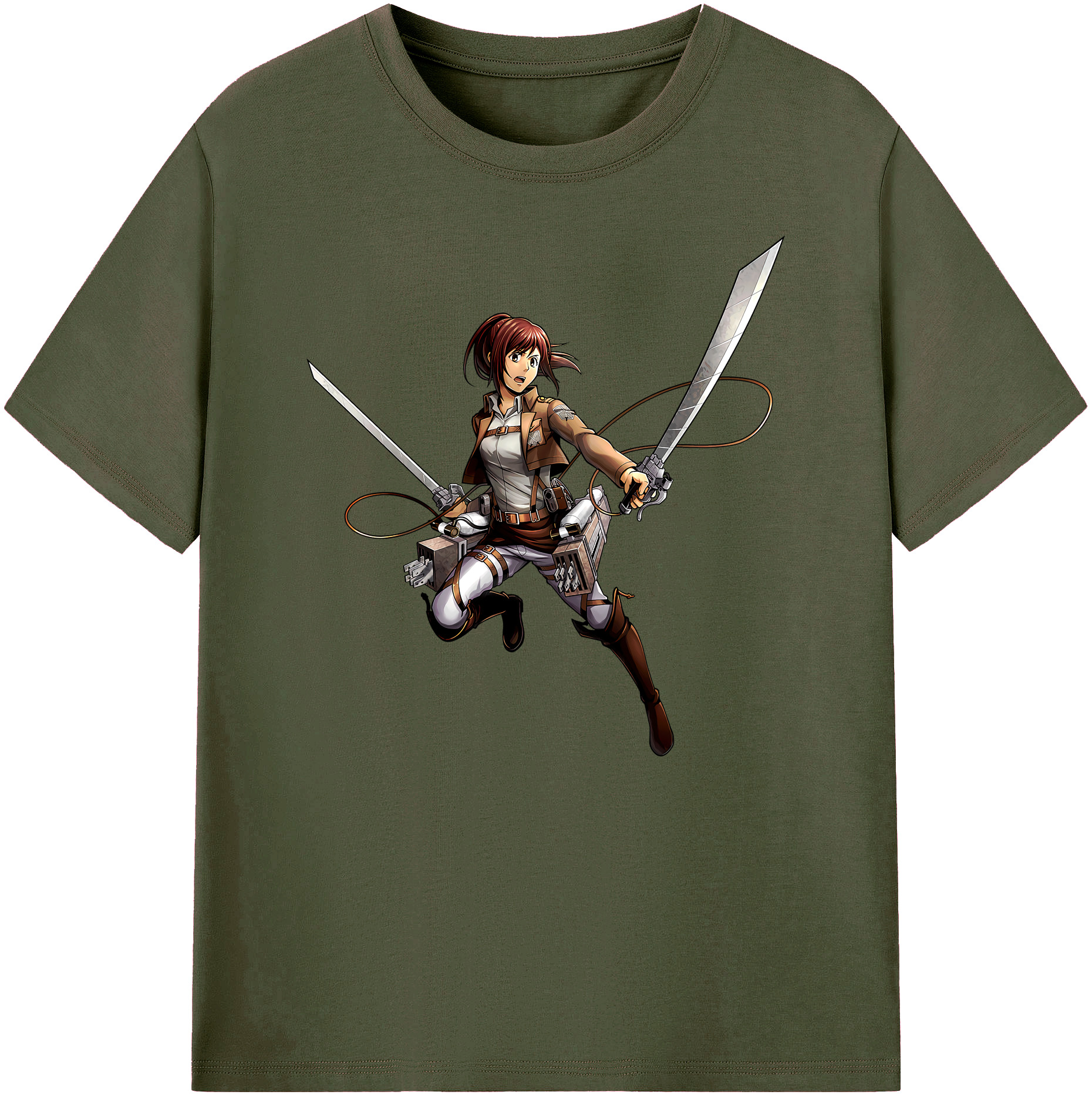 （画像用） 進撃の巨人 サシャ·ブラウス Attack on Titan Sasha Blaus 綿100％ メンズ半袖Tシャツ｜肌触りやわらか＆通気性